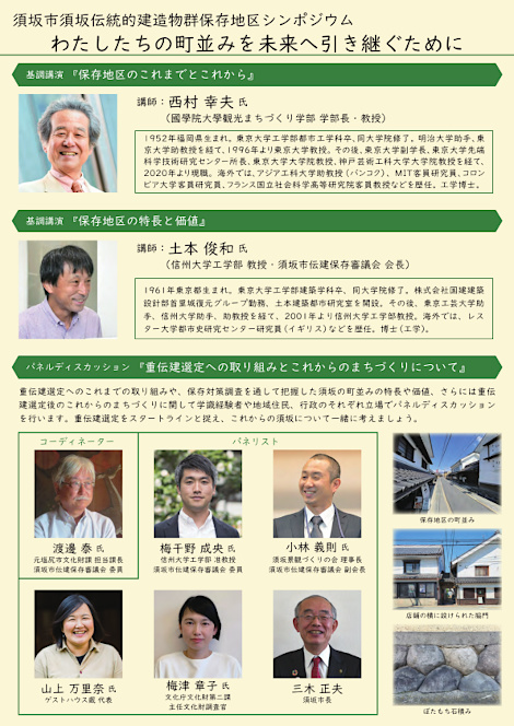 重伝建地区選定10周年記念シンポジウム 裏